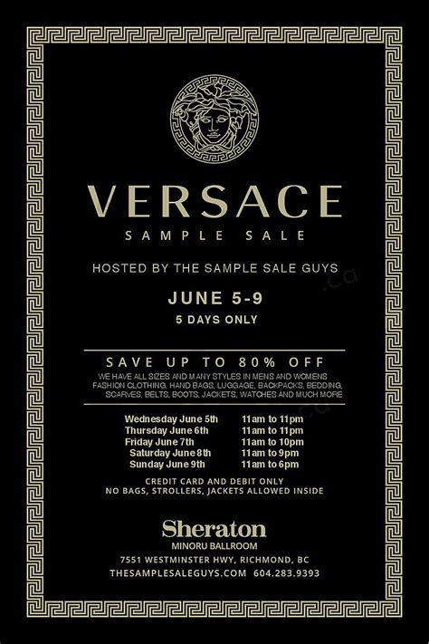 what is the versace sample sale|versace clearance sale.